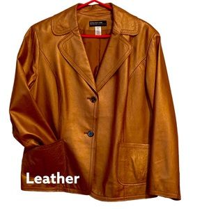 Woman's Petite Leather Jacket Beautiful Bronze